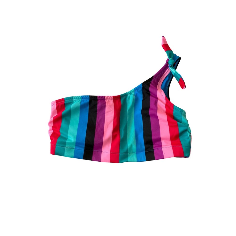 Old‎ Navy Womens Rainbow Striped One Shoulder Bikini Top Multicolor Size M